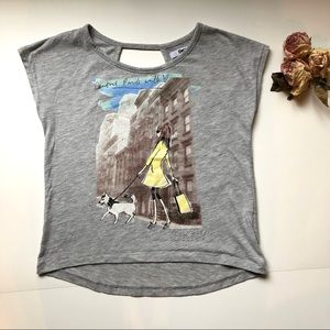 DKNY Girls S/S Graphic T shirt - M -